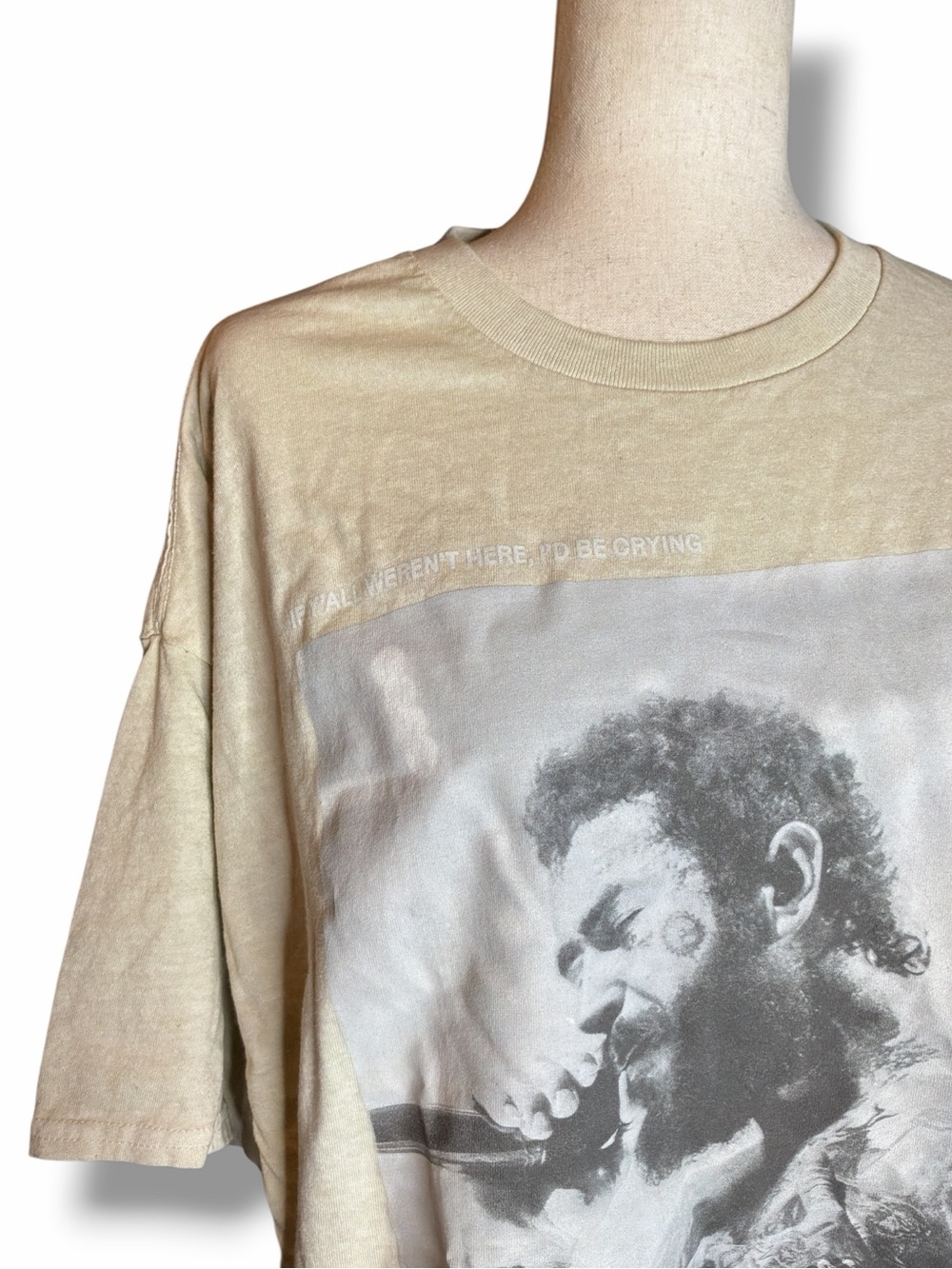 Post Malone Cream Crewneck Cotton Short Sleeve Band Tee Size 2XL